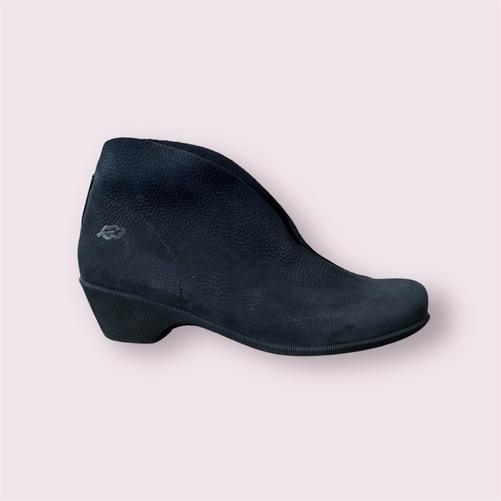 Loints Of Holland Ankle Boot Shoe Black Nubuck Leather Comfort Women’s Sz 8.5 39